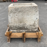 Hand Chiseled Limestone Planter Box - 53 x 49 x 59 cm