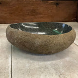 Handmade Natural Oval River Stone  Bathroom Basin  RVM2310024