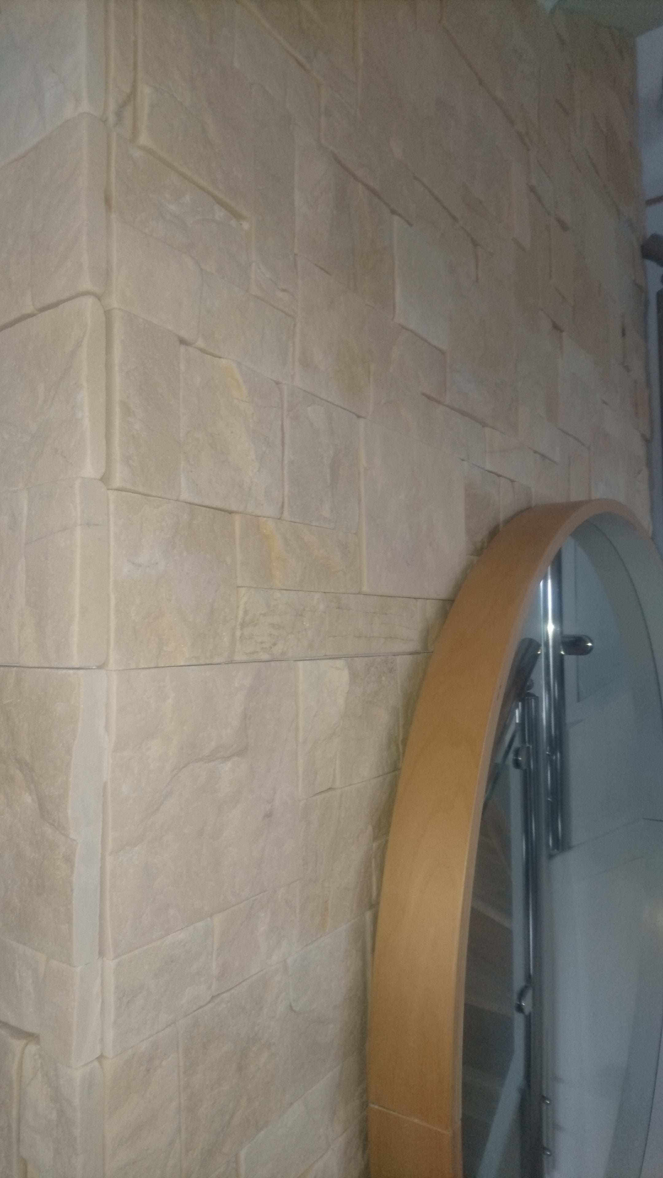 Natural Stacked Stone Wall Cladding Panels - Tumbled Miami Sands Montage