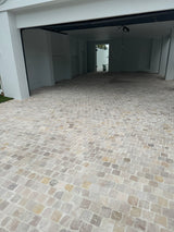 Mesh Backing Cobblestone Pavers - Sandstone