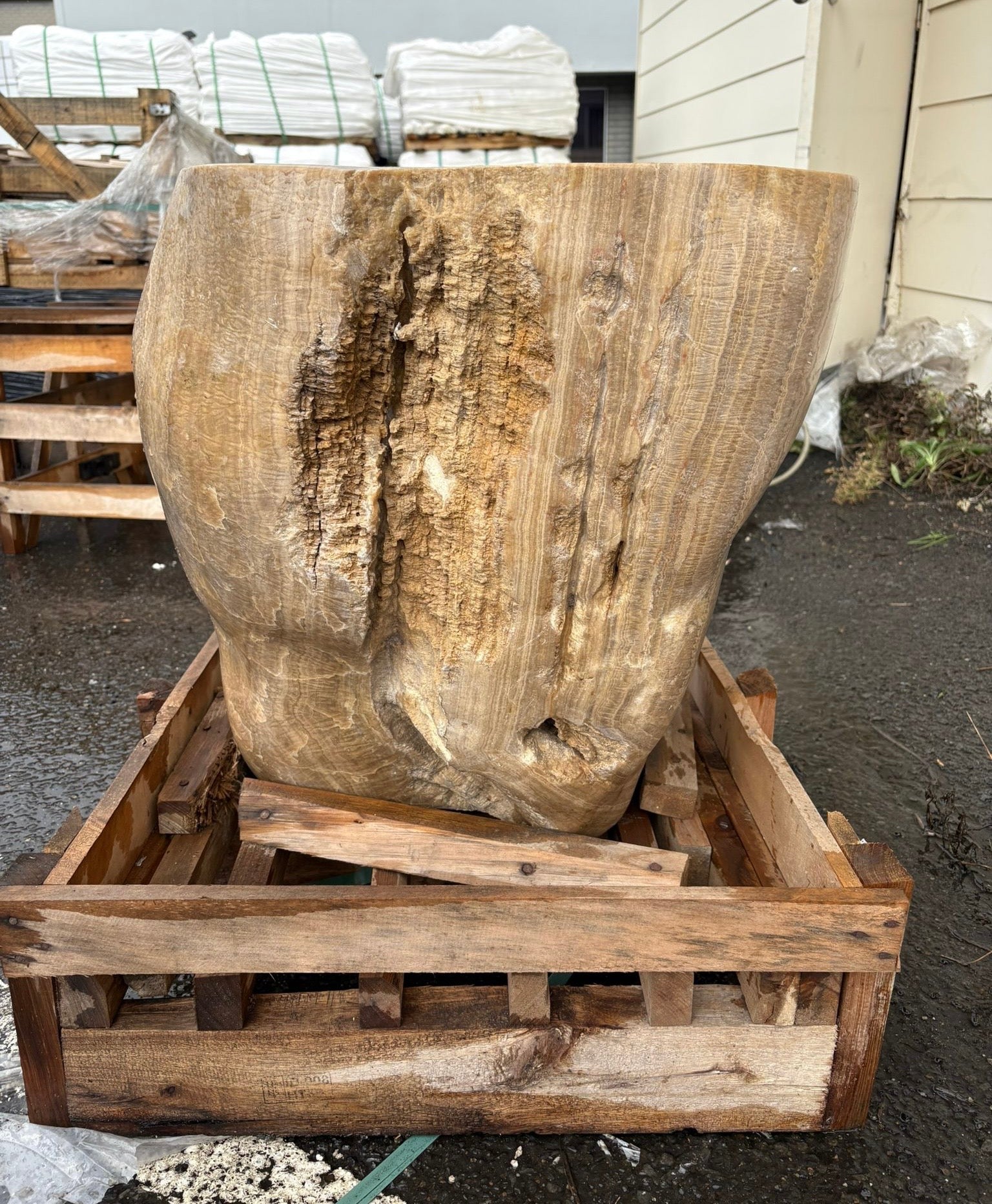 Natural Handmade Onyx Stone Planter Pot - 240904