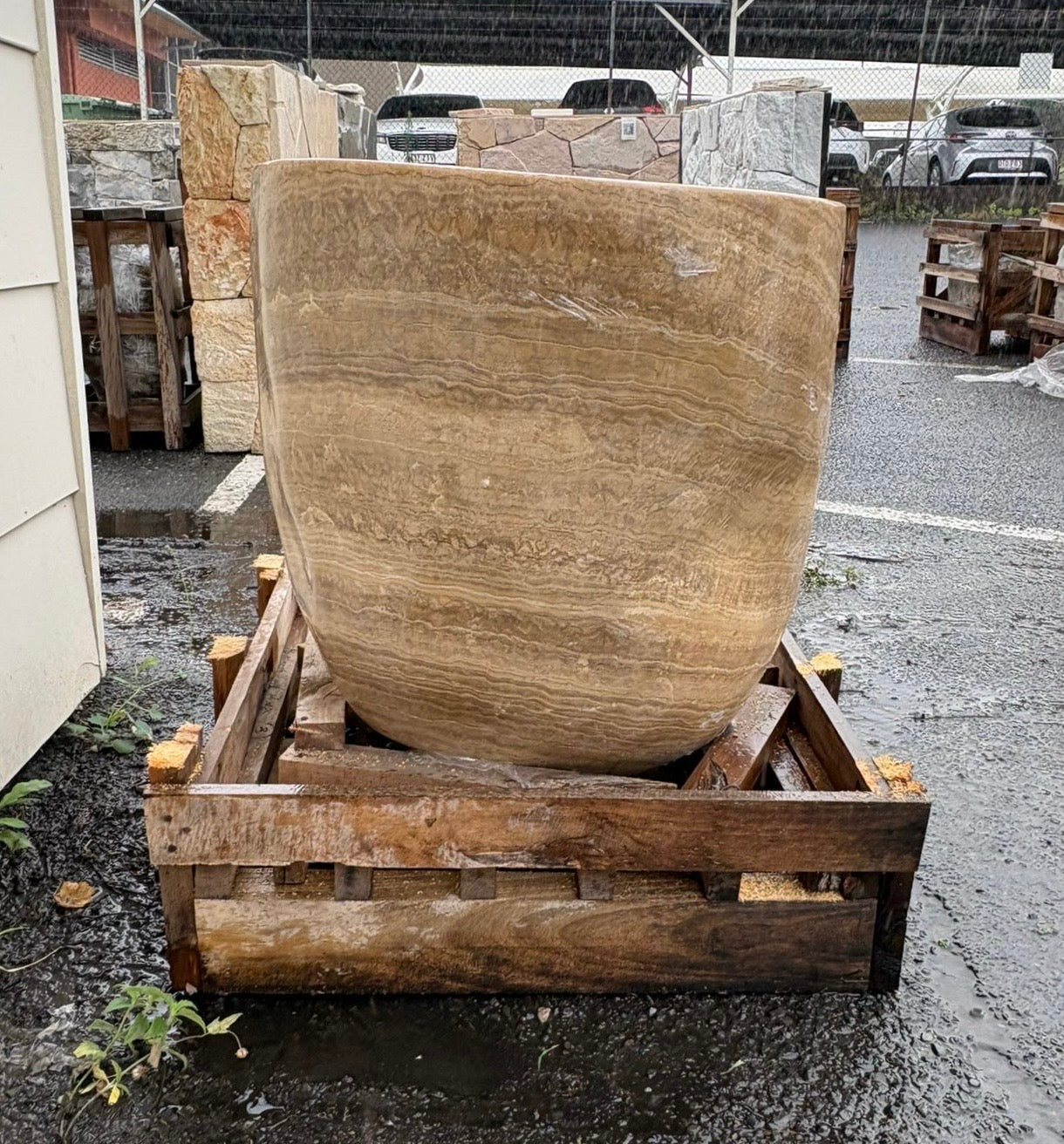 Natural Polished Handmade Onyx Stone Planter Pot - 240901