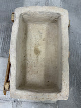Hand Chiselled Limestone Planter Pot - 240924 - 61x38x27cm