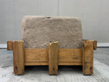 Hand Chiselled Limestone Planter Pot - 250001 - 38x38x28cm