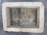 Hand Chiselled Limestone Planter Pot - 240923 - 65x47x29cm