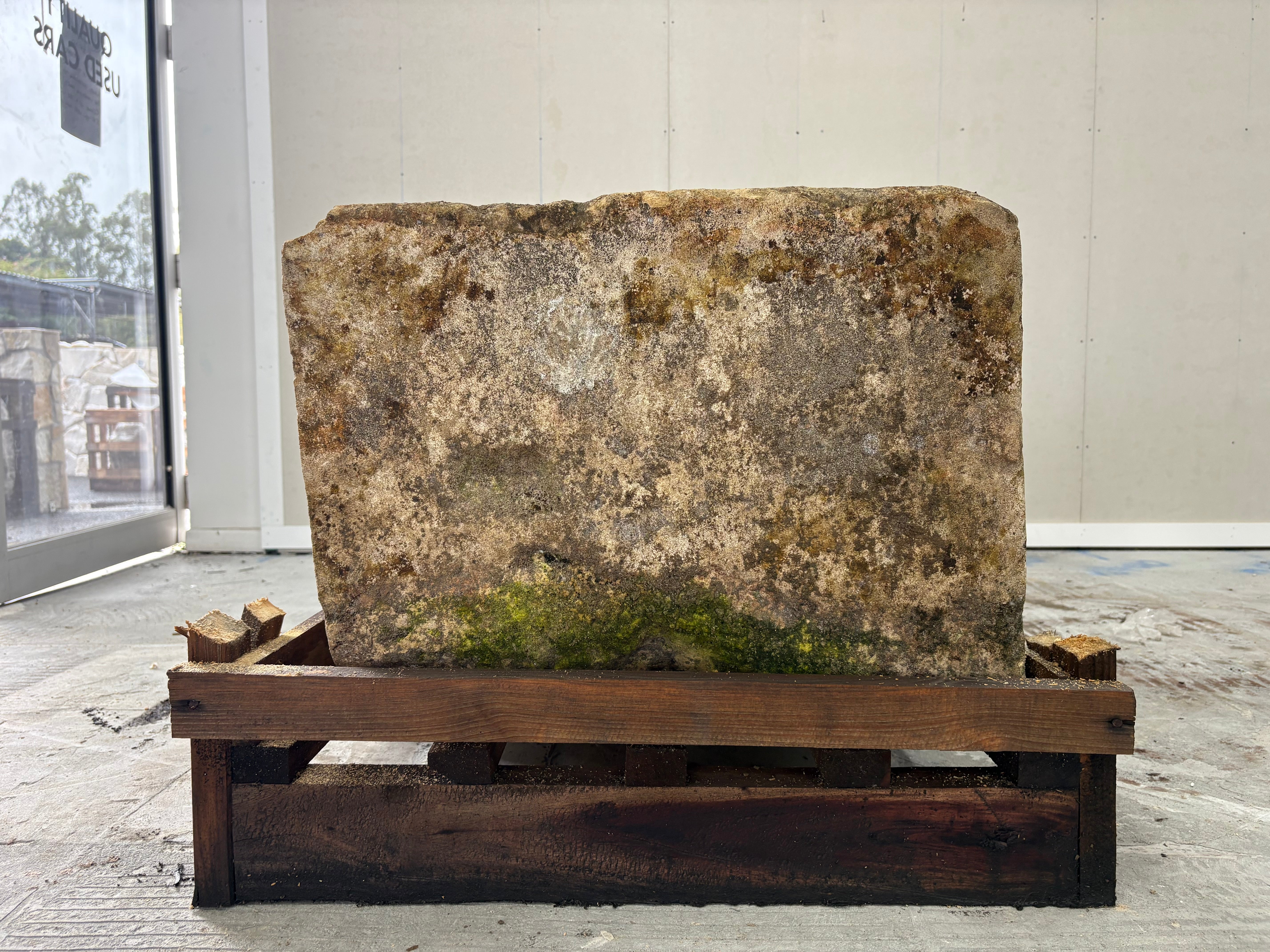 Hand Chiselled Limestone Planter Pot - 240915 - 90x60x46cm