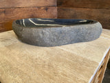 Handmade Natural Oval River Stone Bathroom Basin - RXXL 231013