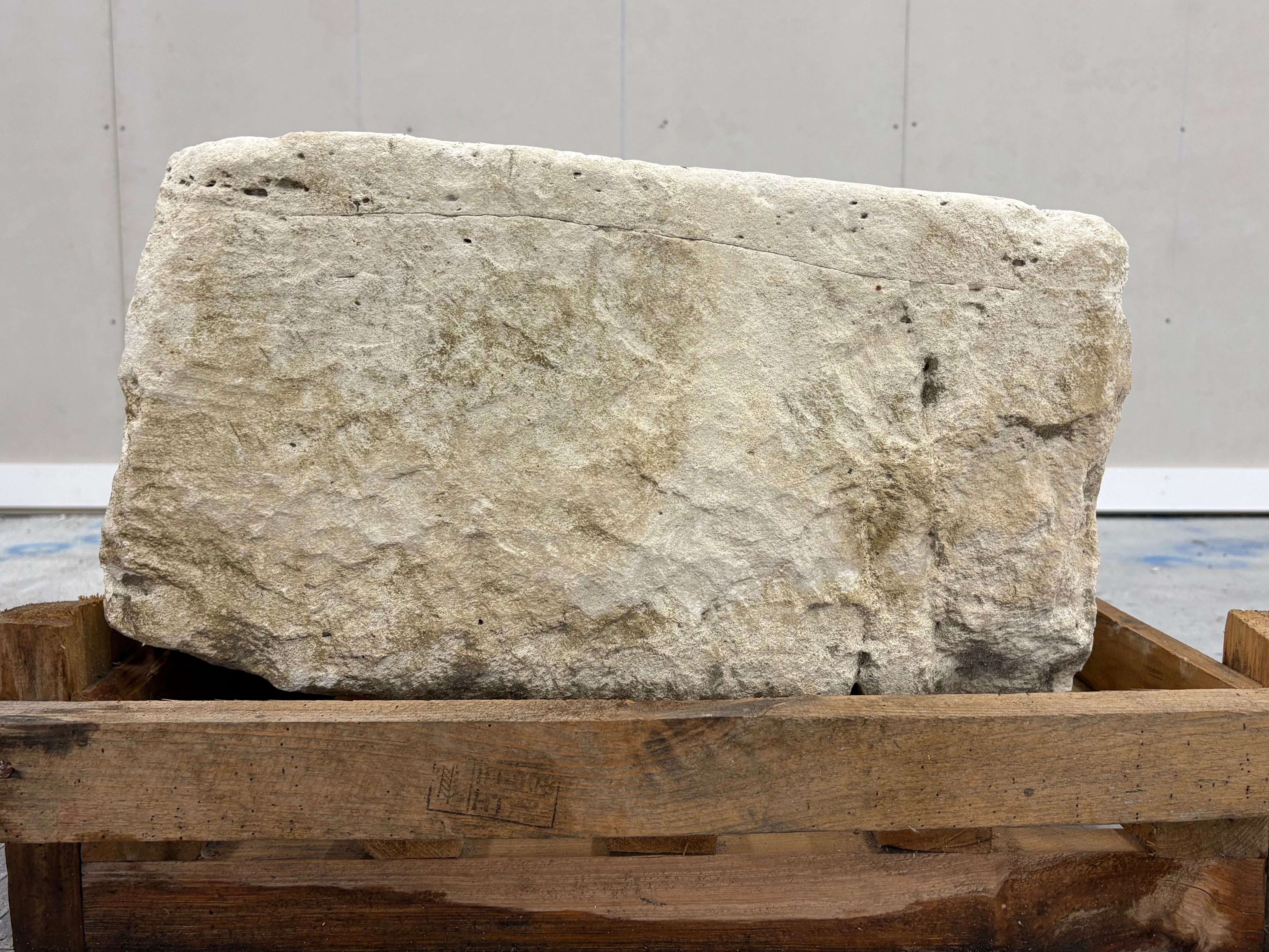 Hand Chiselled Limestone Planter Pot - 240923 - 65x47x29cm