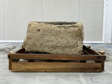 Hand Chiselled Limestone Planter Pot - 240902 - 86x86x47cm
