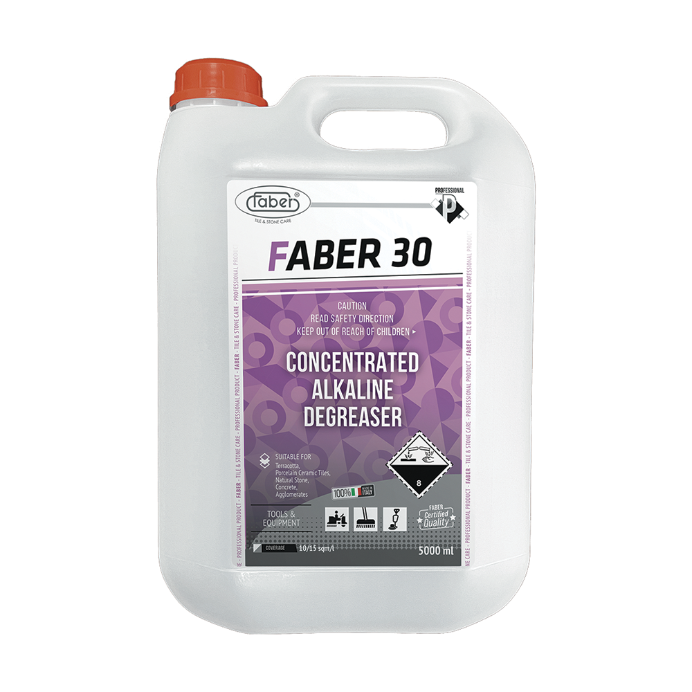 Faber 30 Concentrated Heavy-Duty Alkaline Stone Floor Cleaner – Deep Cleaning for High Traffic Areas
