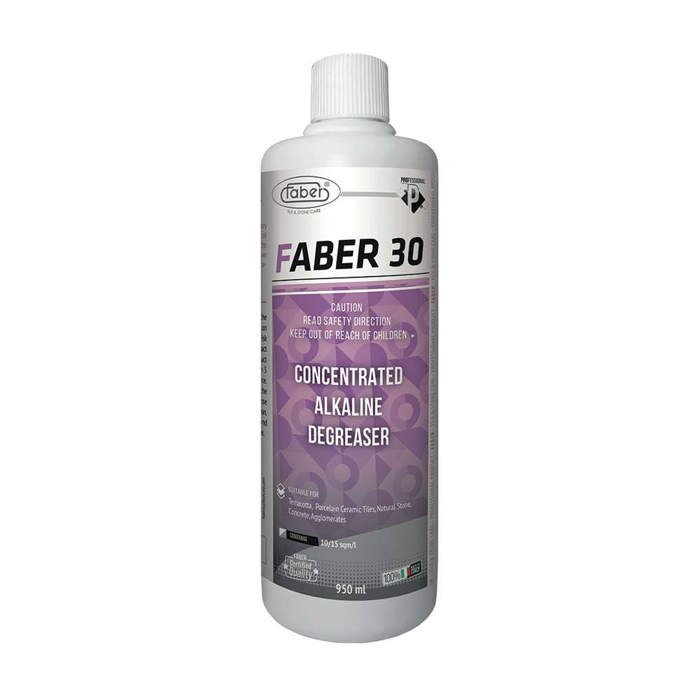 Faber 30 Concentrated Heavy-Duty Alkaline Stone Floor Cleaner – Deep Cleaning for High Traffic Areas