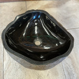 Handmade Natural Oval River Stone Bathroom Basin - RM2306142