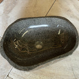 Handmade Natural Oval River Stone Bathroom Basin - RM2306090