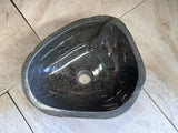 Handmade Natural Oval River Stone Bathroom Basin - RS2306015