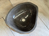 Handmade Natural Oval River Stone Bathroom Basin - RM2306043