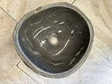 Handmade Natural Oval River Stone Bathroom Basin - RS2306084