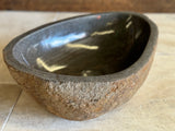 Handmade Natural Oval River Stone Bathroom Basin - RM2306120