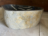 Handmade Natural Oval River Stone Bathroom Basin - RM2306033