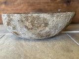 Handmade Natural Oval River Stone  Bathroom Basin Moon Spec - RM2306172