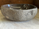 Handmade Natural Oval River Stone Bathroom Basin - RS2306056
