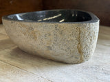 Handmade Natural Oval River Stone Bathroom Basin - RM2306033