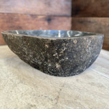 Handmade Natural Oval River Stone Bathroom Basin - RM2306091