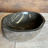 Handmade Natural Oval River Stone Bathroom Basin - RM2306101