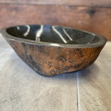 Handmade Natural Oval River Stone Bathroom Basin - RM2306048