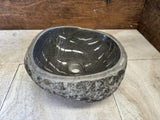 Handmade Natural Oval River Stone Bathroom Basin - RS2306084