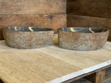 Handmade Natural Oval River Stone Bathroom Basin - Twin Set RM230603