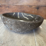 Handmade Natural Oval River Stone Bathroom Basin - RM2306017