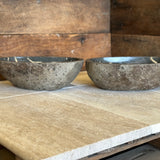 Handmade Natural Oval River Stone Bathroom Basin - Twin Set RM230601