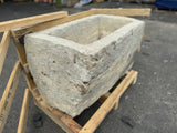 Hand Chiseled Limestone Plantar Box - 67 x 42 x 47 cm
