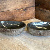 Handmade Natural Oval River Stone Bathroom Basin - Twin Set RM230601