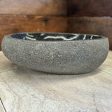 Handmade Natural Oval River Stone Bathroom Basin - RM2306177