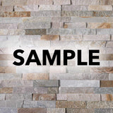 SAMPLE - Natural Stacked Stone Wall Cladding Panels - Honey Oyster