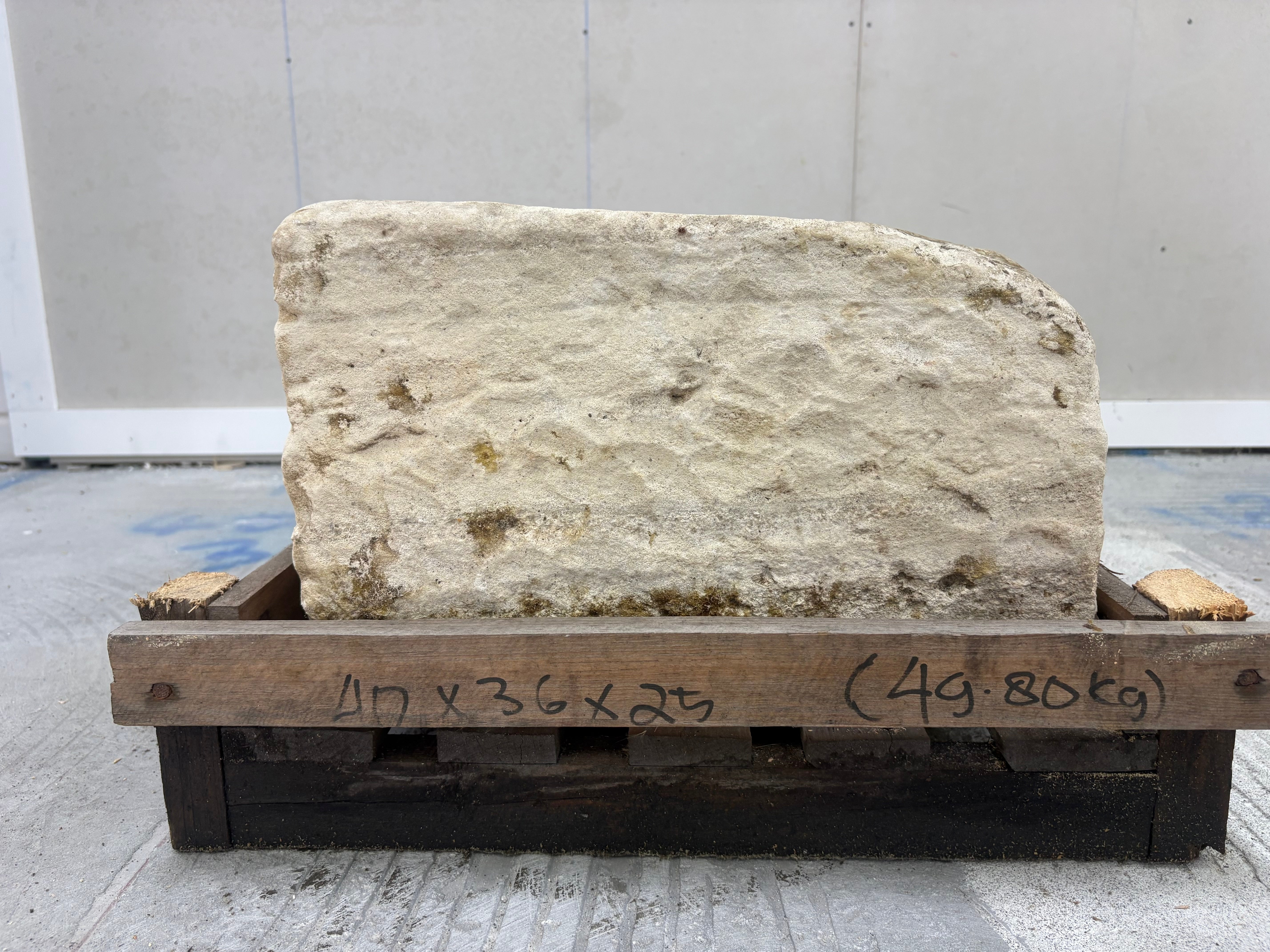 Hand Chiselled Limestone Planter Pot - 250002 - 40x36x25cm