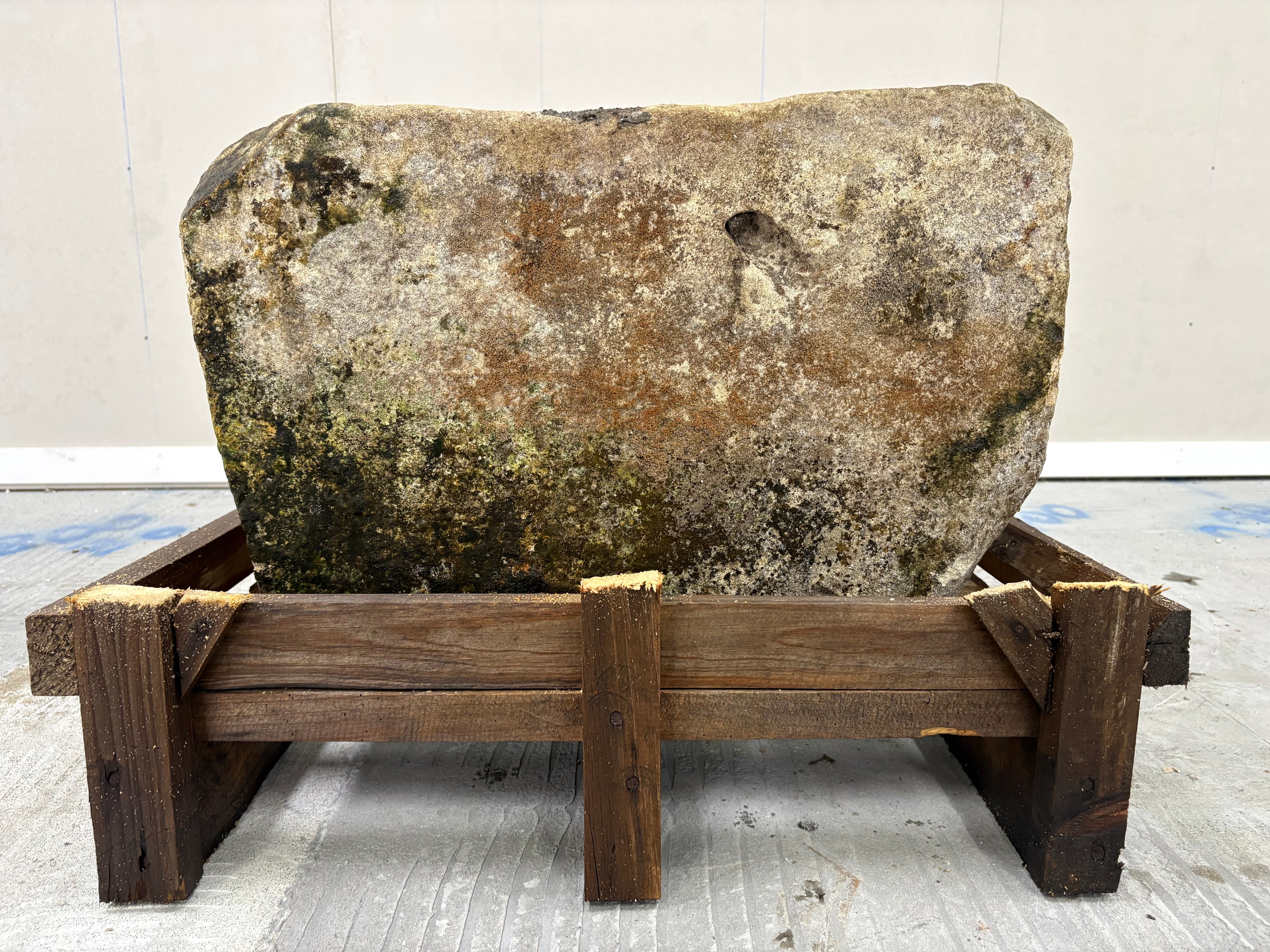 Hand Chiselled Limestone Planter Pot - 240909 - 63x44x40cm