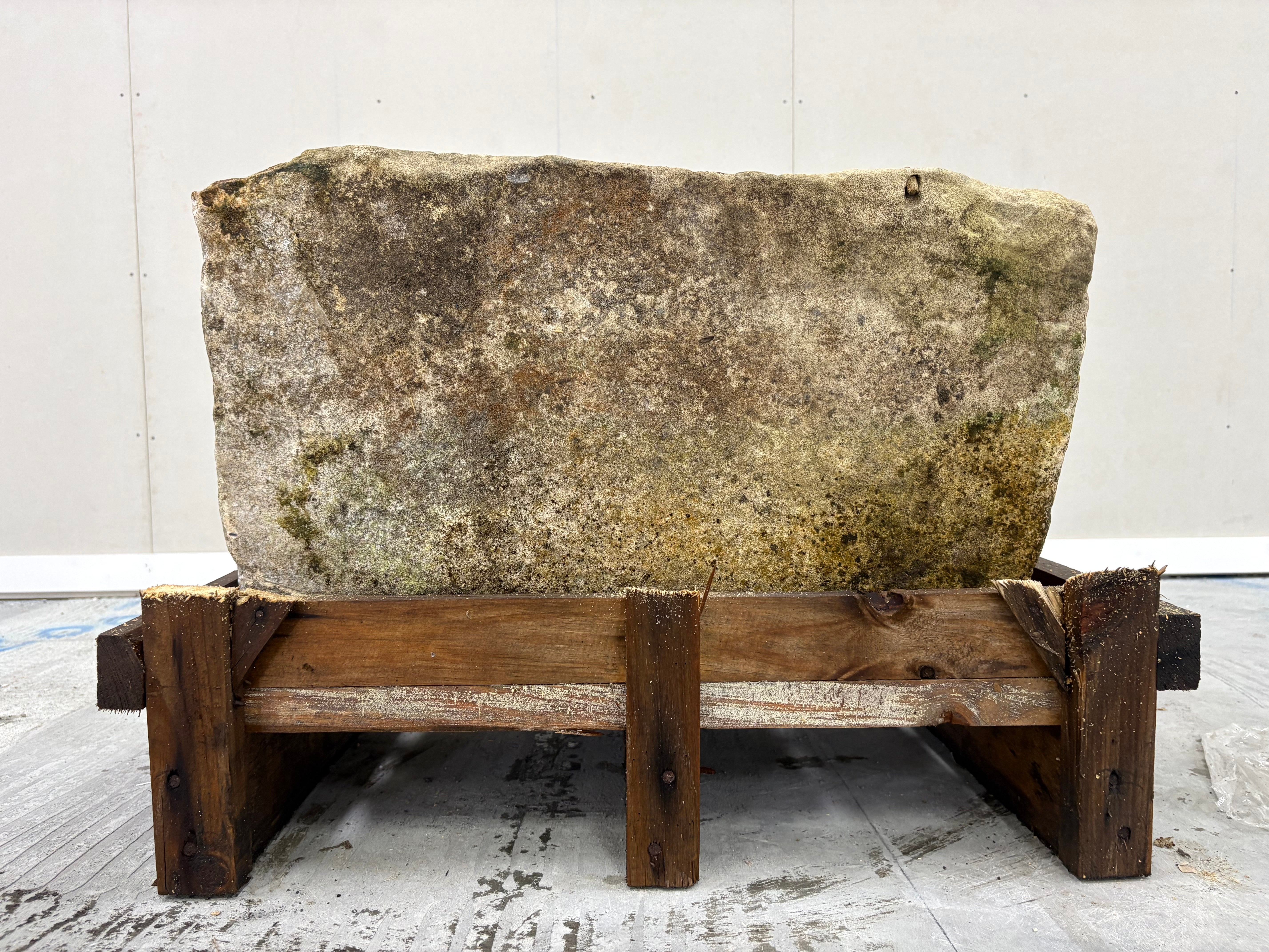 Hand Chiselled Limestone Planter Pot - 240909 - 63x44x40cm