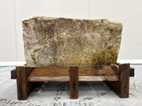 Hand Chiselled Limestone Planter Pot - 240909 - 63x44x40cm