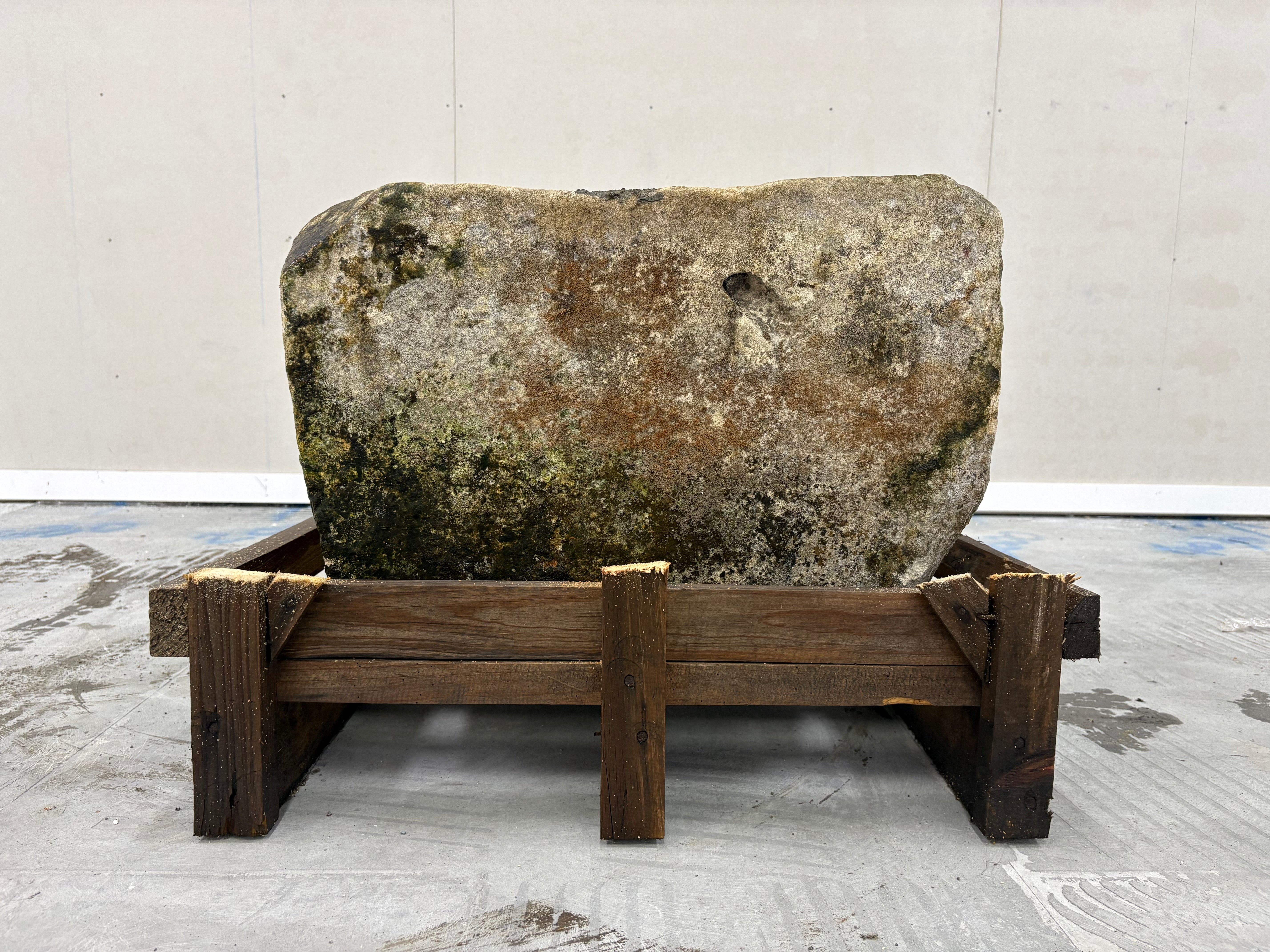 Hand Chiselled Limestone Planter Pot - 240909 - 63x44x40cm