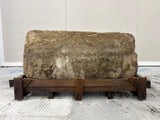 Hand Chiselled Limestone Planter Pot - 240921 - 83x49x40cm