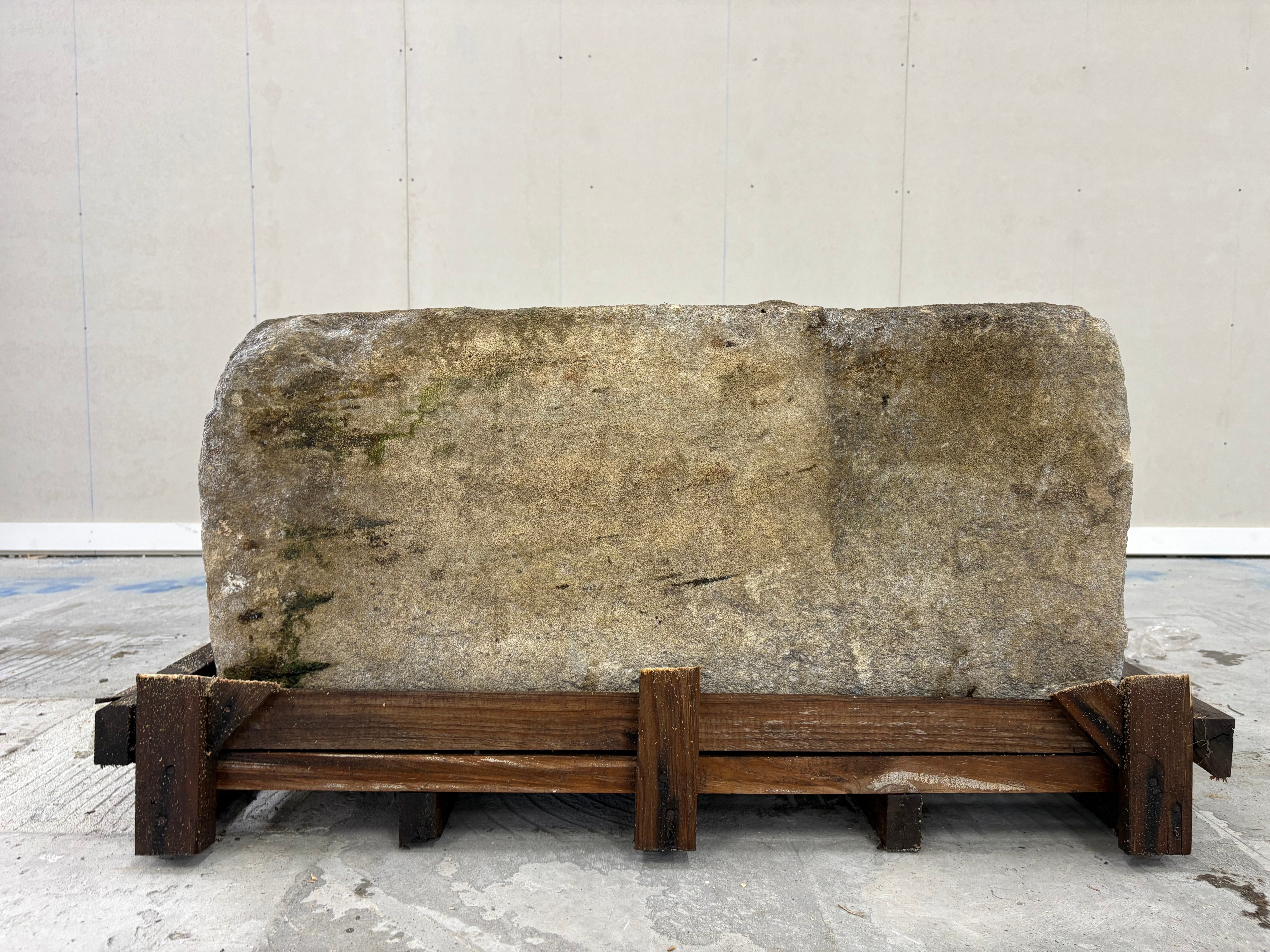 Hand Chiselled Limestone Planter Pot - 240921 - 83x49x40cm