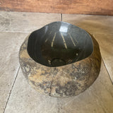 Handmade Natural Oval River Stone  Bathroom Basin  RVM2310026