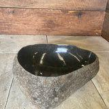 Handmade Natural Oval River Stone  Bathroom Basin  RVS2310006