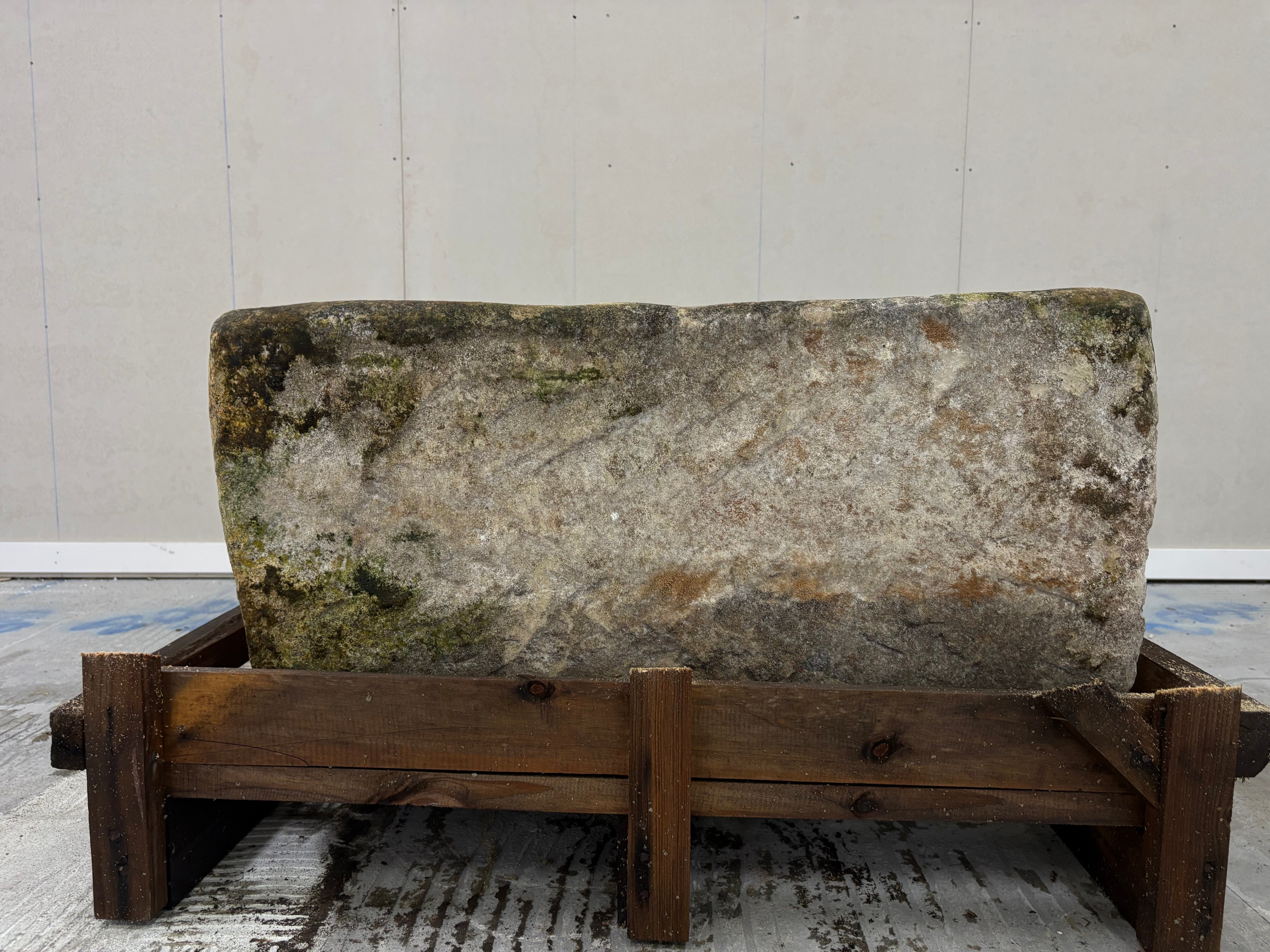 Hand Chiselled Limestone Planter Pot - 240913 - 84x55x40cm