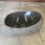 Handmade Natural Oval River Stone  Bathroom Basin  RVS2310028