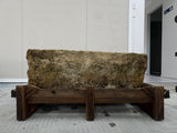 Hand Chiselled Limestone Planter Pot - 240920 - 87x51x33cm