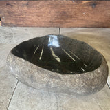 Handmade Natural Oval River Stone  Bathroom Basin  RVS2310010