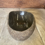Handmade Natural Oval River Stone  Bathroom Basin  RVS2310010